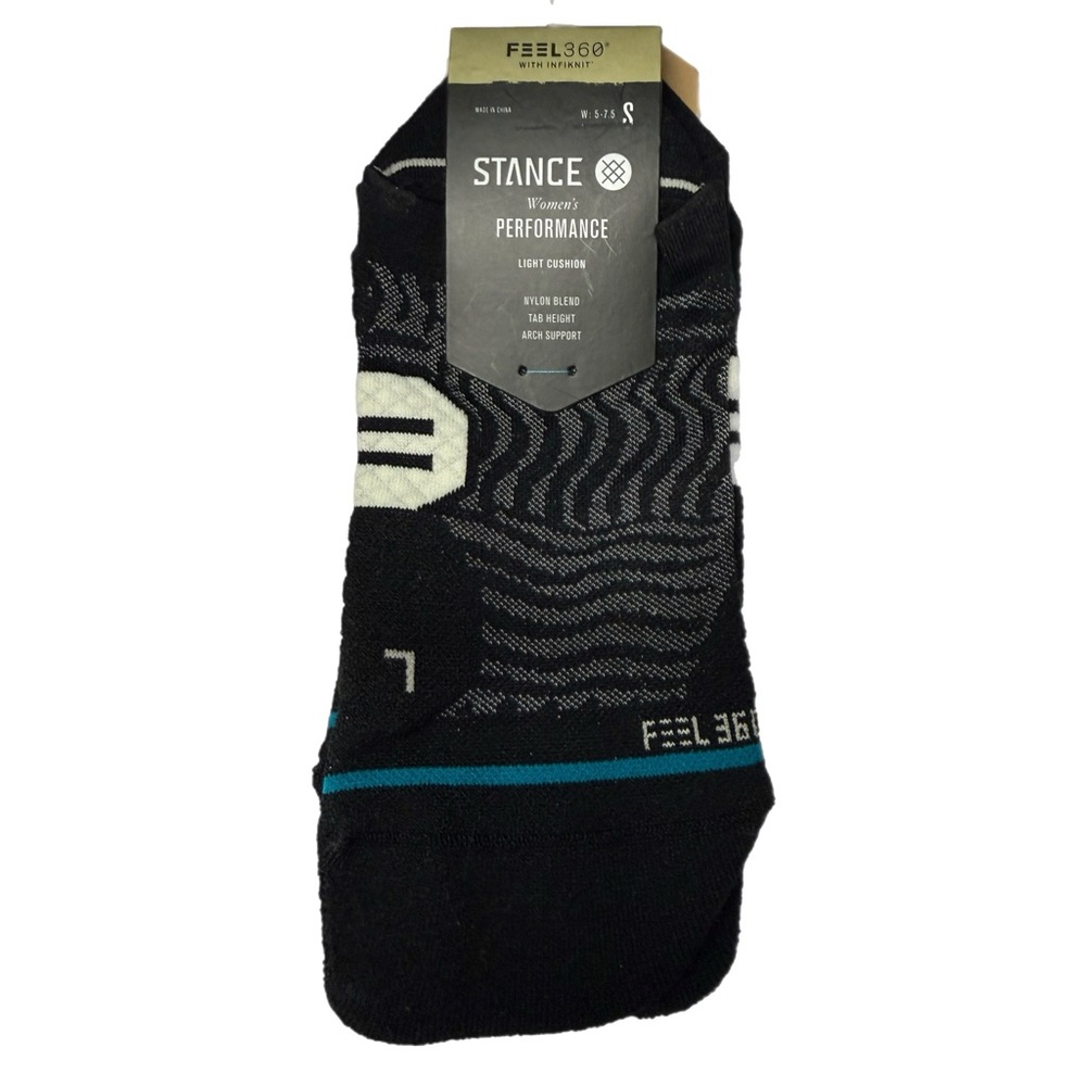 Stance Parallels Light Cushion Run Sock Black SM (Women's Shoe 5-7.5)